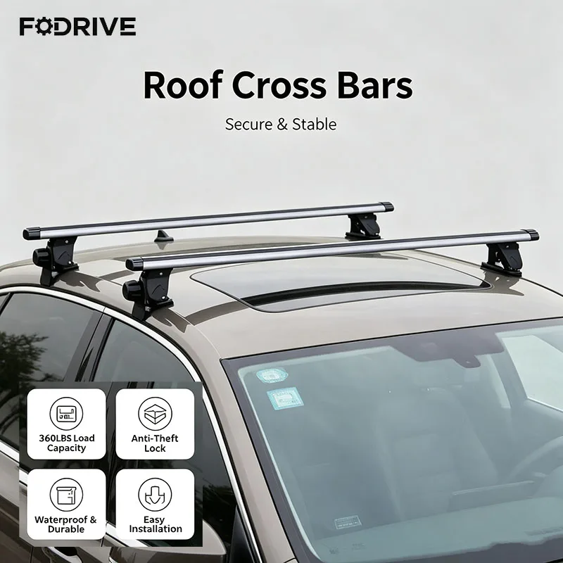 2PCS 125-140CM Universal Fits Car With Original Roof Rack SUV Roof Rack Crossbars For Kayak Cargoline Snowboarding