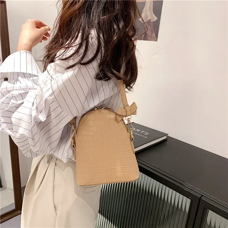 Bolsas transversais de couro estampado em pedra para mulheres, bolsa de viagem simples, bolsa de ombro simples, corpo cruzado feminino, nova moda 2021