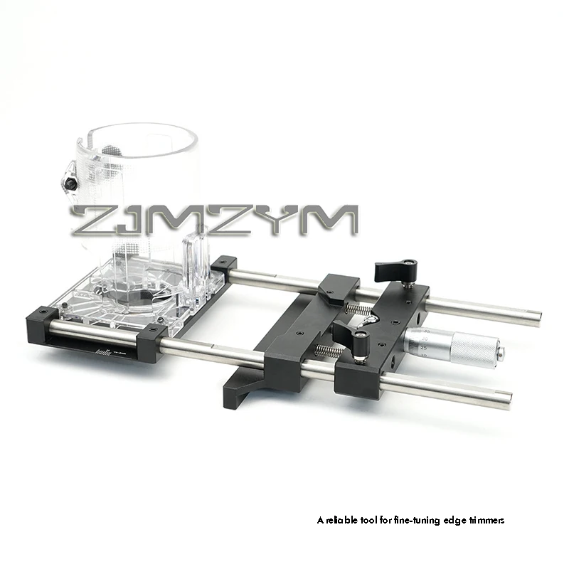 آلة تشذيب الأعمال الخشبية دليل خطي السكك الحديدية سبائك الألومنيوم حافة التشذيب توجيه قاعدة أدوات فتحة الضبط ل 65 مللي متر الانتهازي #5