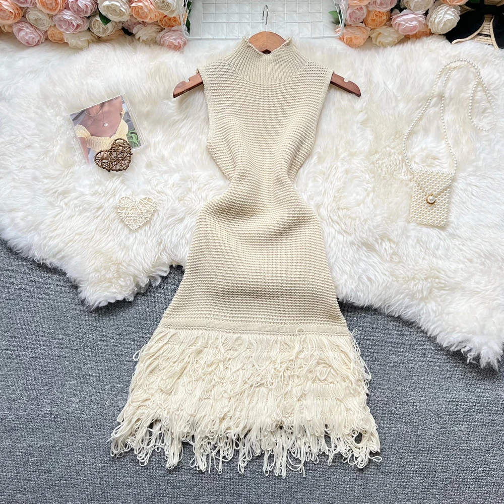 YuooMuoo femmes robe 2025 nouvelle mode d'été Sexy ajouré couture sans manches moulante robe de soirée coréenne dame plage robes