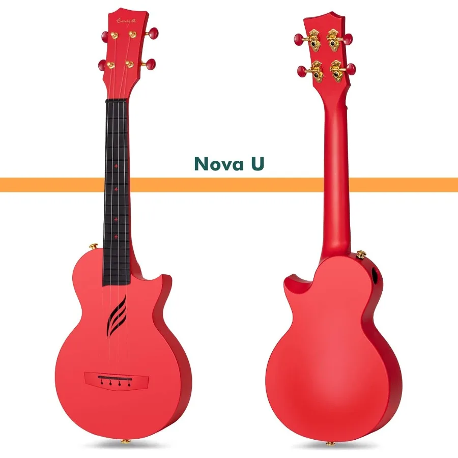 Nova U 23 Concert Ukulele مع هيكل من ألياف الكربون للسفر يتضمن مجموعة المبتدئين تتميز بدروس عبر الإنترنت وحقيبة متينة