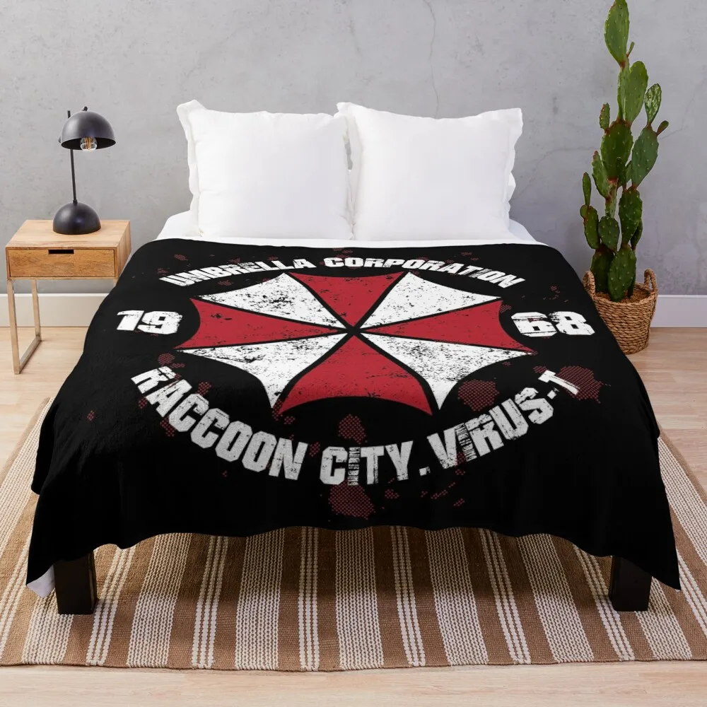 Umbrella Corporation Throw Blanket For Sofa Thin wednesday christmas gifts Hair Blankets