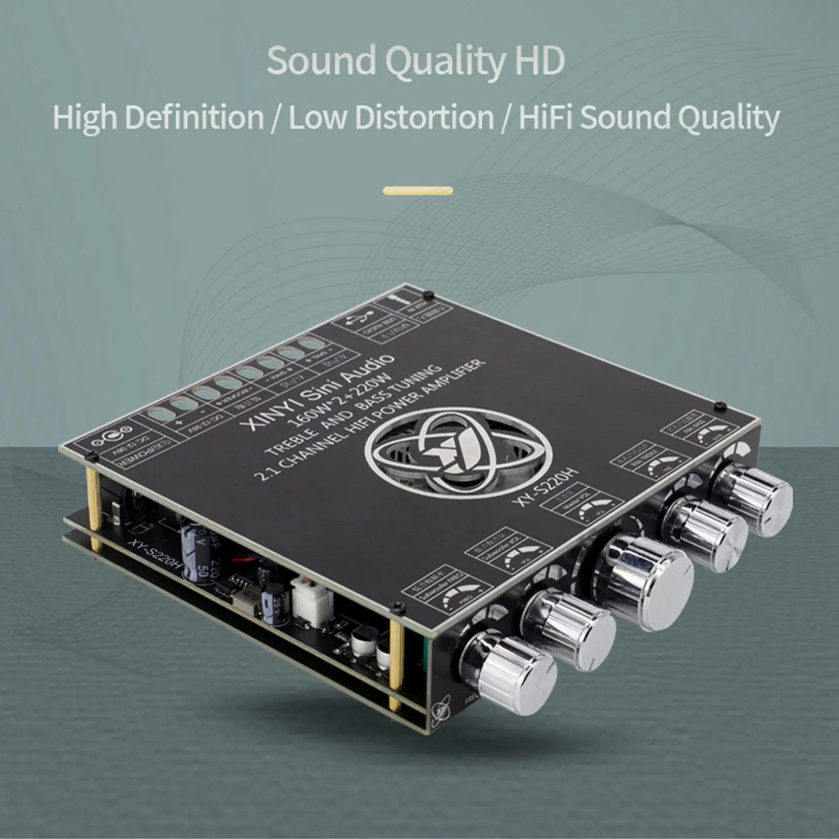 XY-S220H 160Wx2+220W Power Amplifier Board TDA7498 2.1 Dual-Channel Bluetooth Compatible 5.1 Subwoofer Module YDH