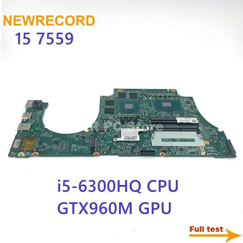 

Материнская плата для ноутбука Dell Inspiron 15 7559 DAAM9AMB8D0 0MPYPP I5-6300HQ GTX960, работает хорошо