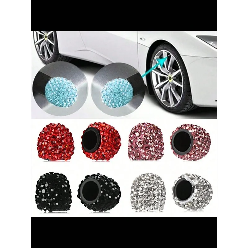 

Diamond-Studded Tire Valve Stem Caps, Creative Diamond Tire Valve Stem Caps, Modified Tire Valve Stem Caps