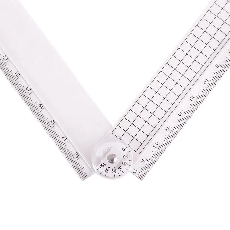 Deli Régua Dobrável 30cm Multifuncional Escola Acessórios Régua de Medição para Crianças Desenho Geometria Protractor Régua Suprimentos