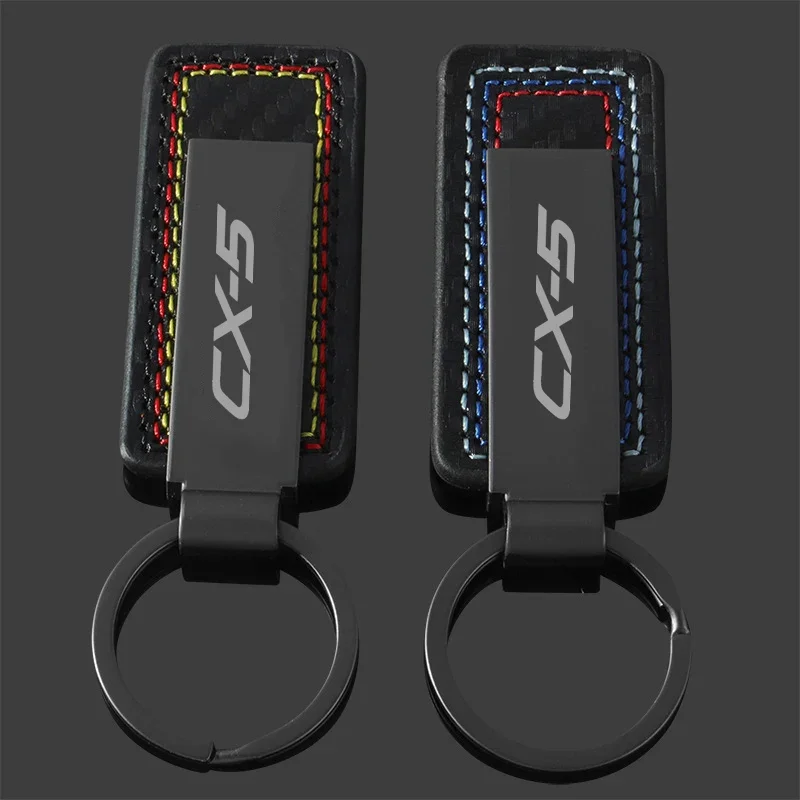 Leather Car Keychains Auto Key Chains Rings Pendant Accessories for Mazda CX5 CX-5 Axela 2 MX5 CX7 CX9 323 RX8 626 CX30 Bt50