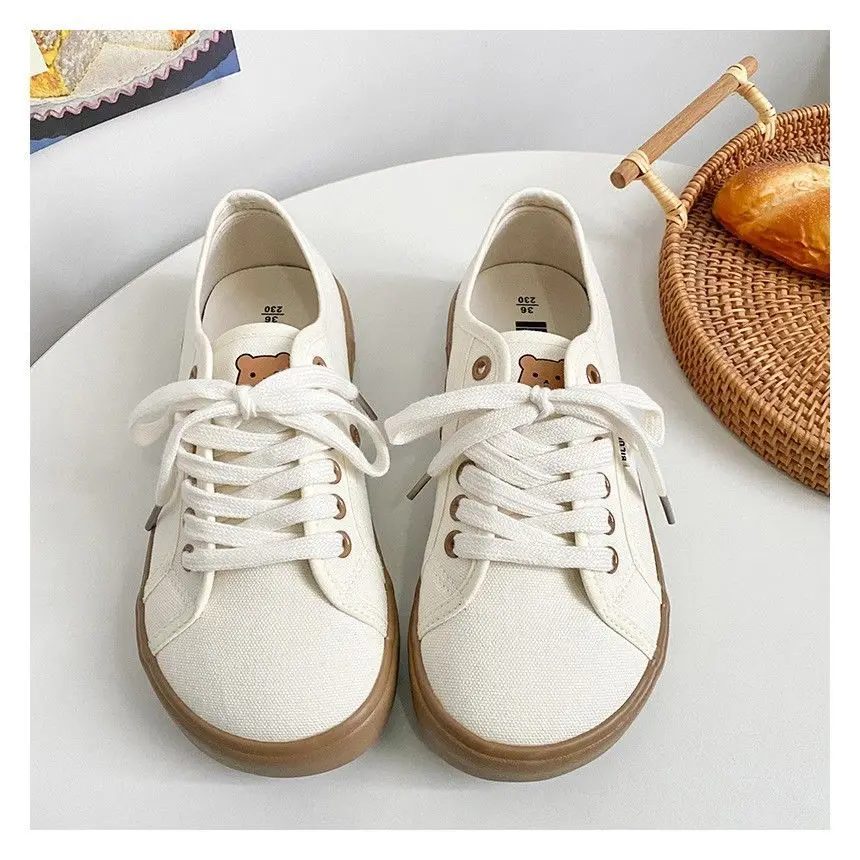 Designer Canvas Shoes Women Low Top Sneakers Wide Toe Lace Up Trainers Shoes Brand Girls Red Blue Sneakers Girls Tenis Plimsolls