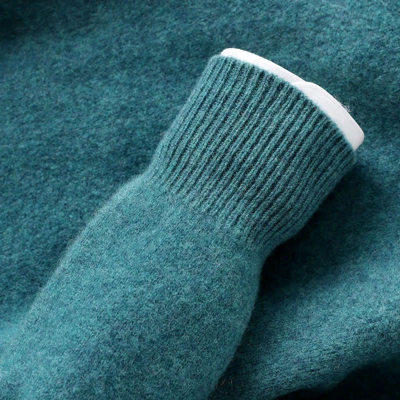 S-XXXL جديد 25 الرجال س الرقبة 100% سترة صوف أسترالية بلون محبوك رجال الأعمال عادية بأكمام طويلة البلوز سترة #5