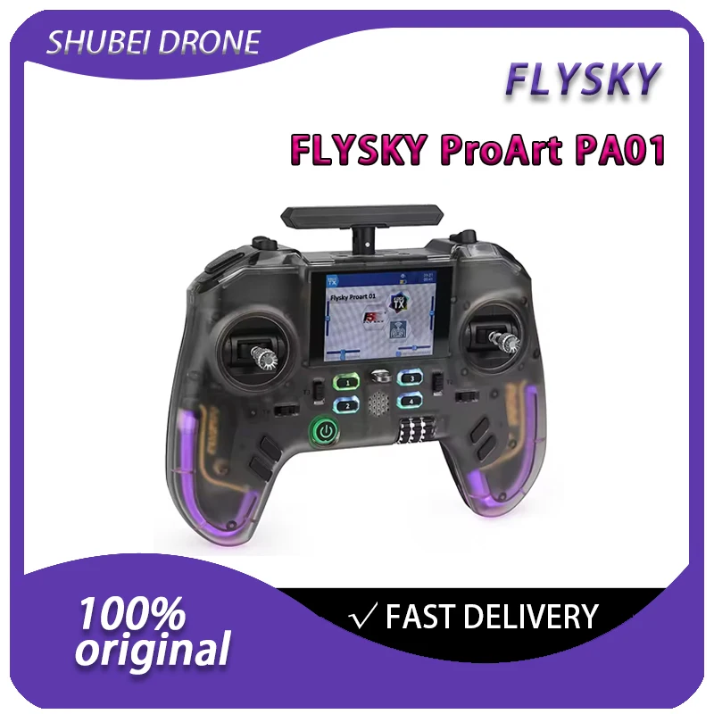 

FLYSKY Fusi ProArt PA01 Raido Controller Hall Gimbal 2.4GHz AFHDS 3/ELRS for TMR FTr12B FTr8B Flying Drones Fixed-wing Drones