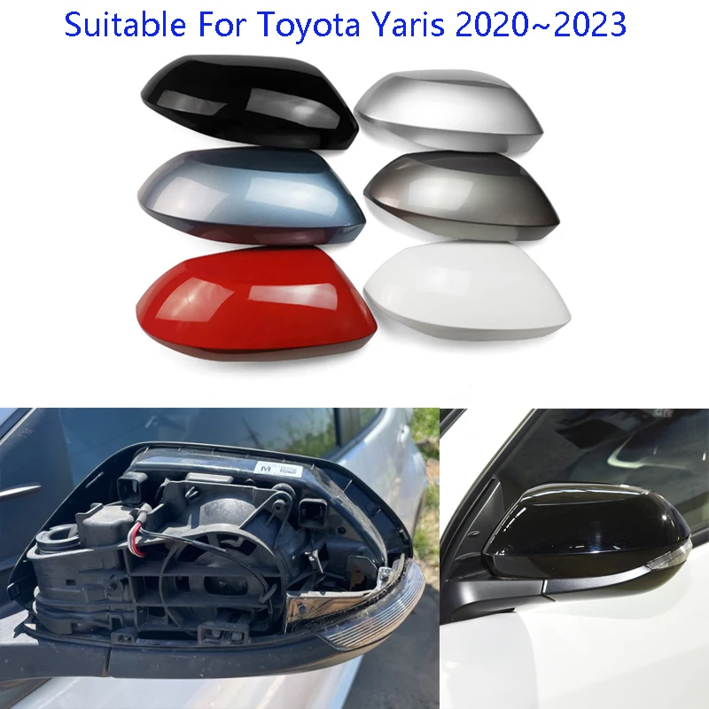 Akcesoria samochodowe do Toyoty Yaris 2020 ~ 2024 Osłona lusterka wstecznego Obudowa lusterka wstecznego Obudowa lusterka