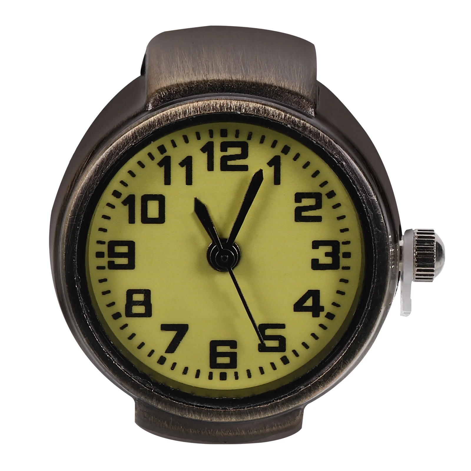 

Retro Zinc Alloy Ring Watch Vintage Finger Jewelry Watch Exquisite Comfortable Wearable Timepiece for Party Meeting