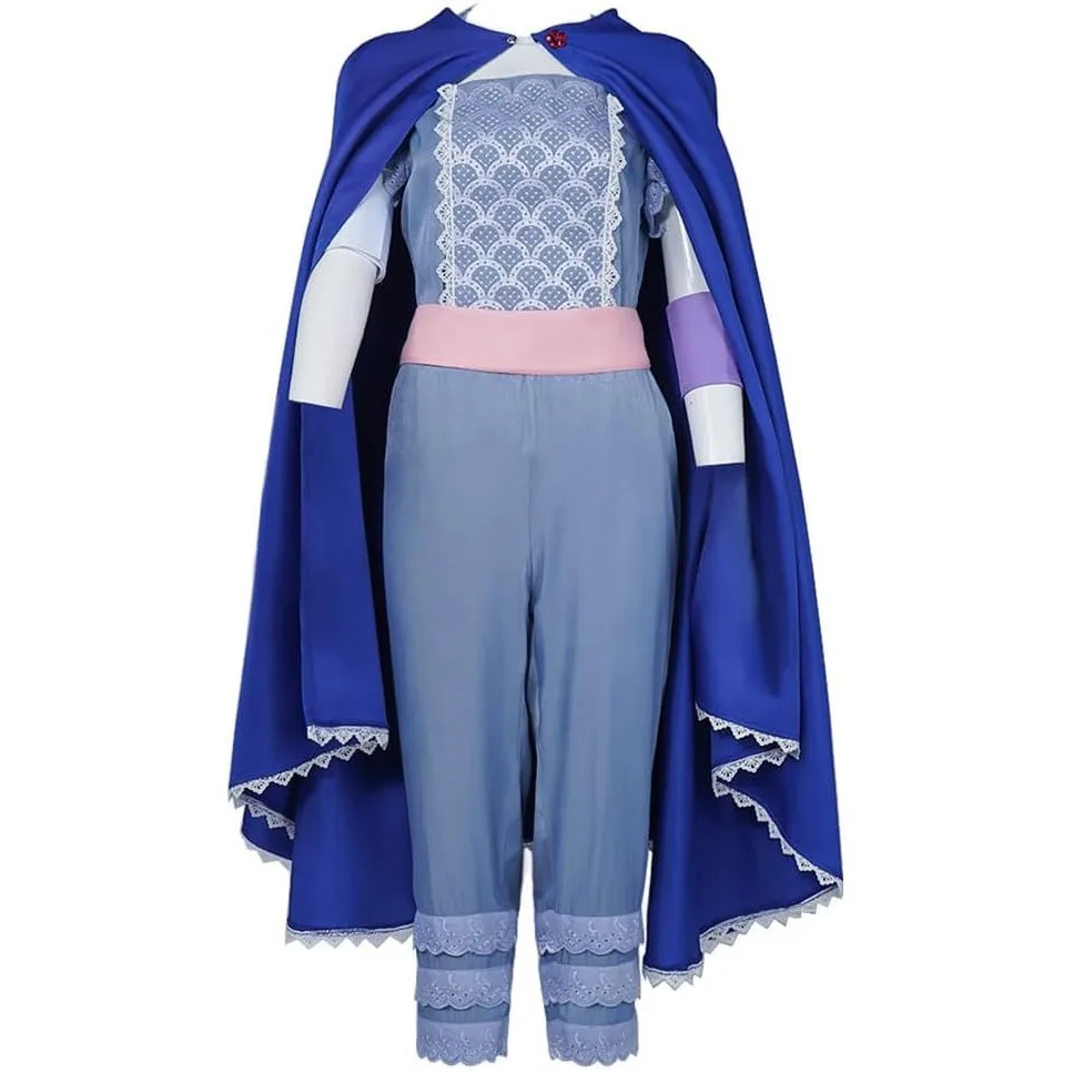 Volwassen Bo Peep-kostuums Herderin Cosplay Damesjurk met hoed voor Halloween Cosplay-kostuums