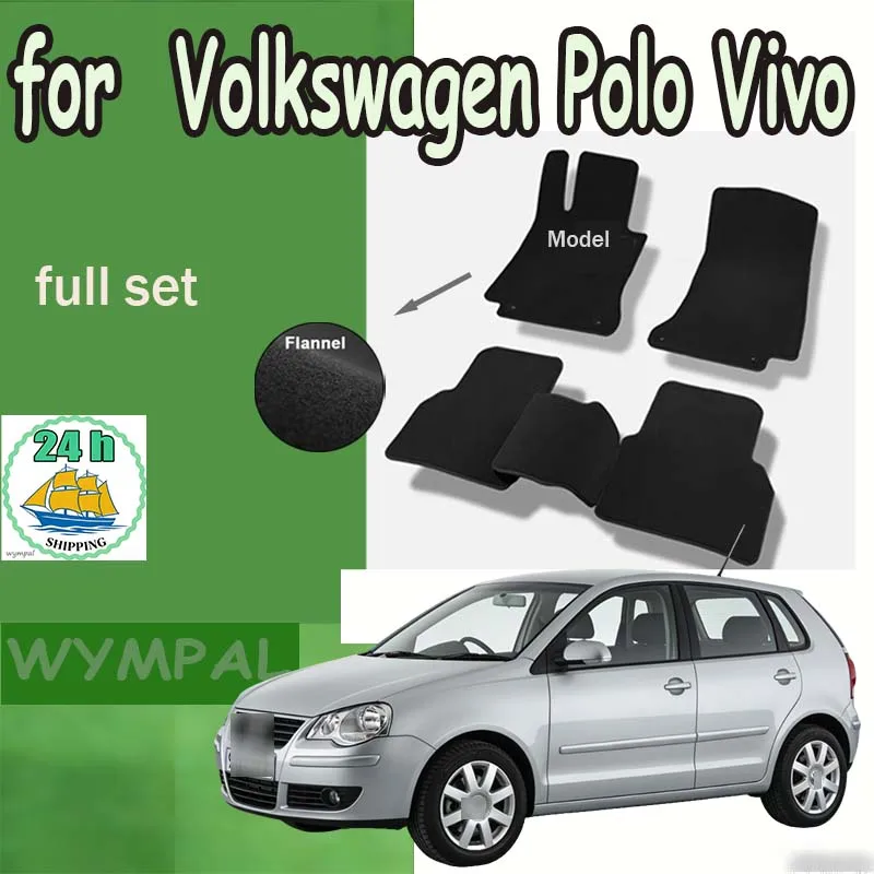 

Фланелевые коврики для пола автомобиля VW Volkswagen Polo Vivo Mk4 9N 6Q 9N3 2002~2009, панели-подкладки, ковры
