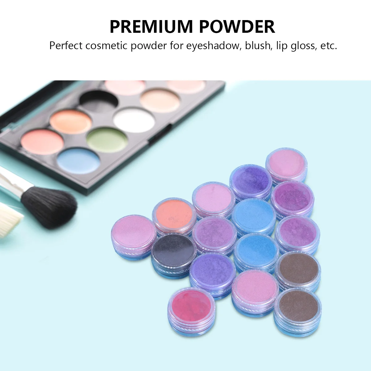 16Pcs Pearl Pigment Glitter Powder DIY Makeup Eyeshadow Lip Gloss Nail Polish Nail Art Face Pigment Eyeshadow Powder