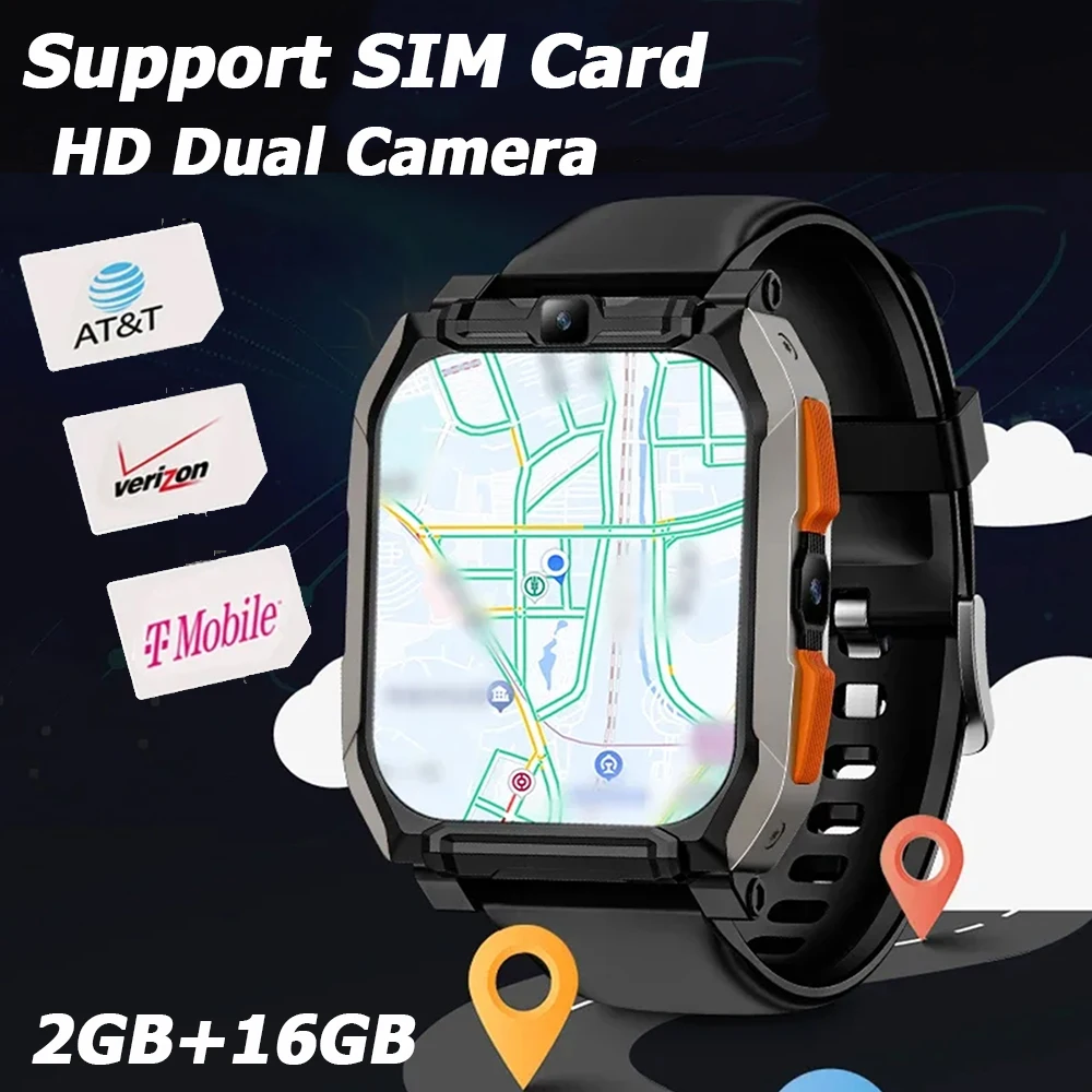 New 4G WIFI Smartwatch For IOS Android 5MP Camera Video Call SIM Card GPS Play Store Heart Rate Payment Function Smartwatch 2024