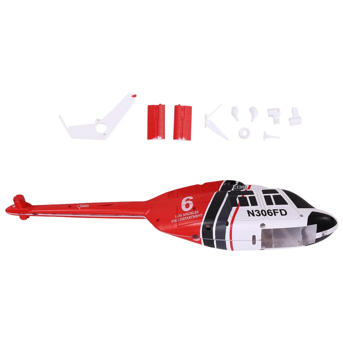 New RC Toy Helicopter Upgrade C138 Fuselage Shell Kit for RC ERA C138 Bell 206 1:33 RC Toy Helicopter Parts Red