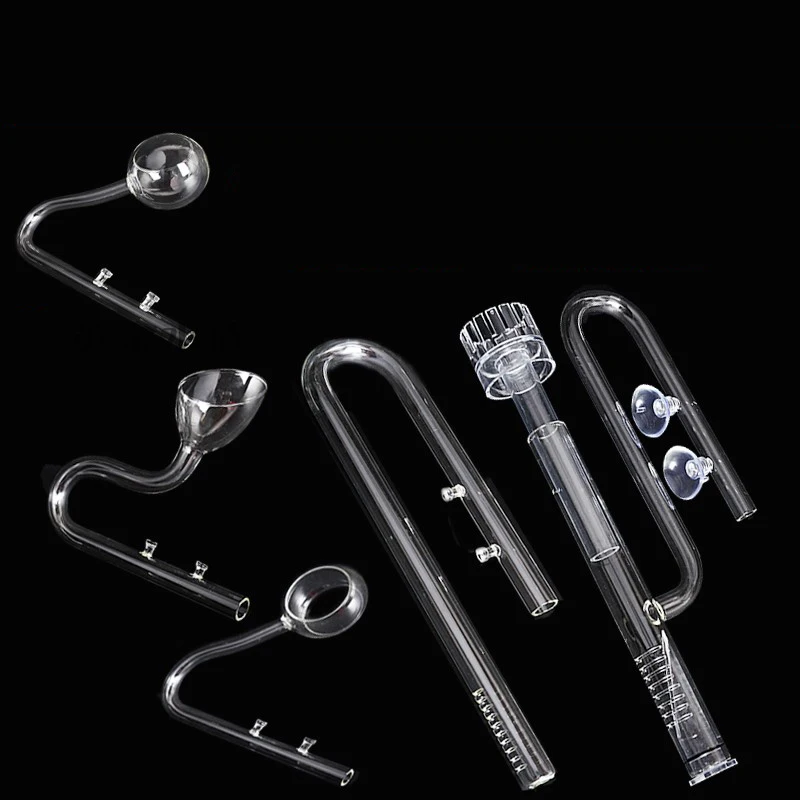 skimmer Glass lily pipe spin surface inflow outflow 13/17mm aquarium water plant tank filter ADA quality Fish Tank Filter