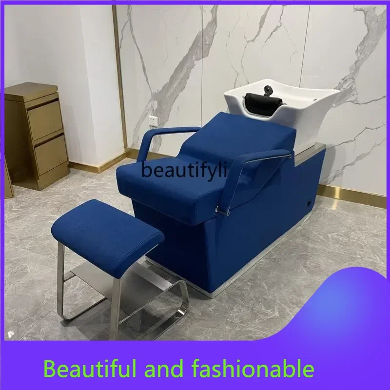 

zGXZ1European-Style Barber Shop with Lights and Shampoo Chair for Hair Salon for Hair Salon Flushing Bed