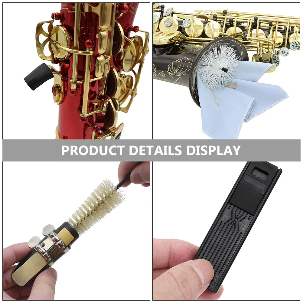 

Sax Cleaning Kit Saxophone Maintenance Flute Care Device and Supplies Cork Cream Cloth Gadget