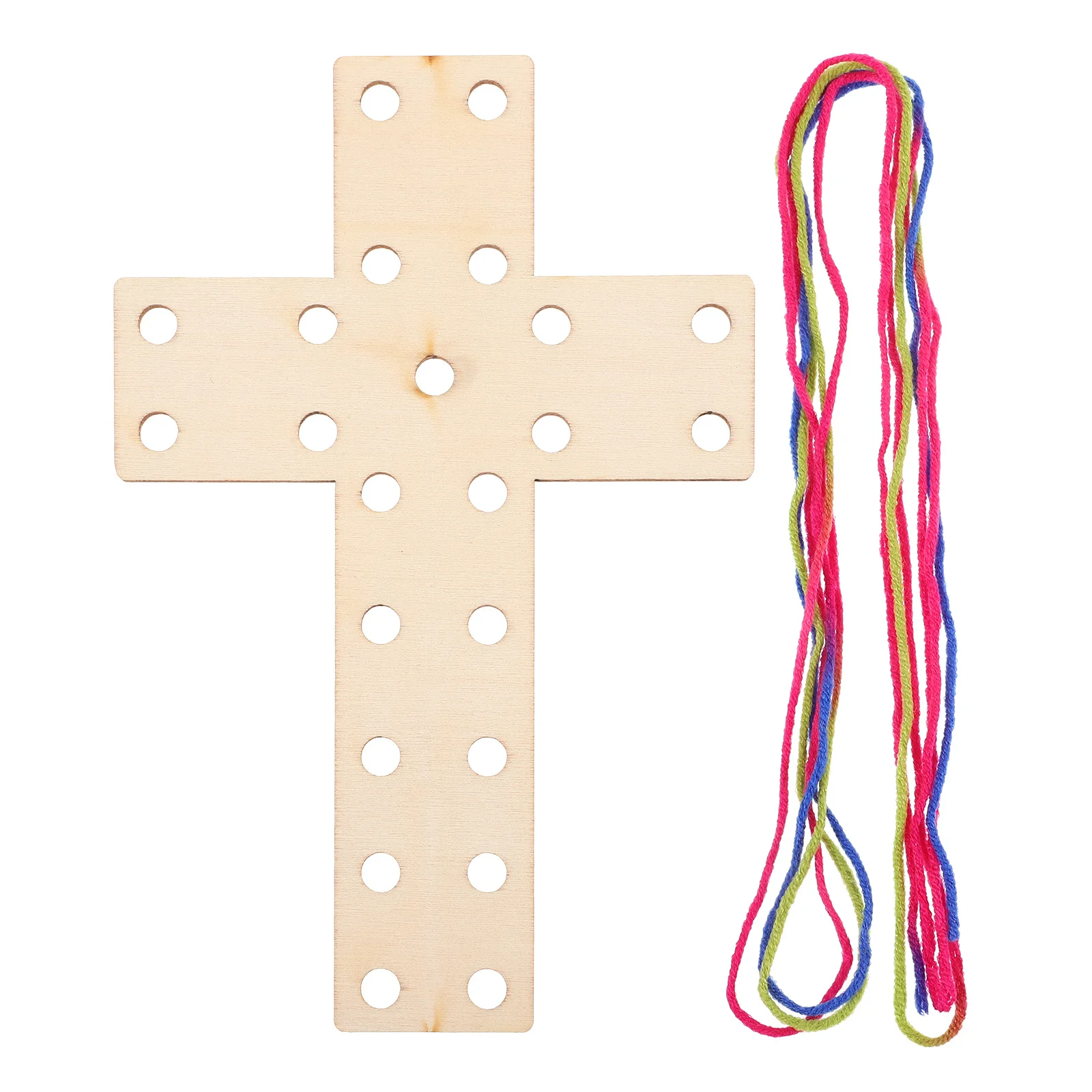 

1 set 1 Set Wooden Weaving Cross Craft Kit Yarn Weaving Project Beginner Diy Home Decor Gift Wood Cross Stitch Tool Material Set