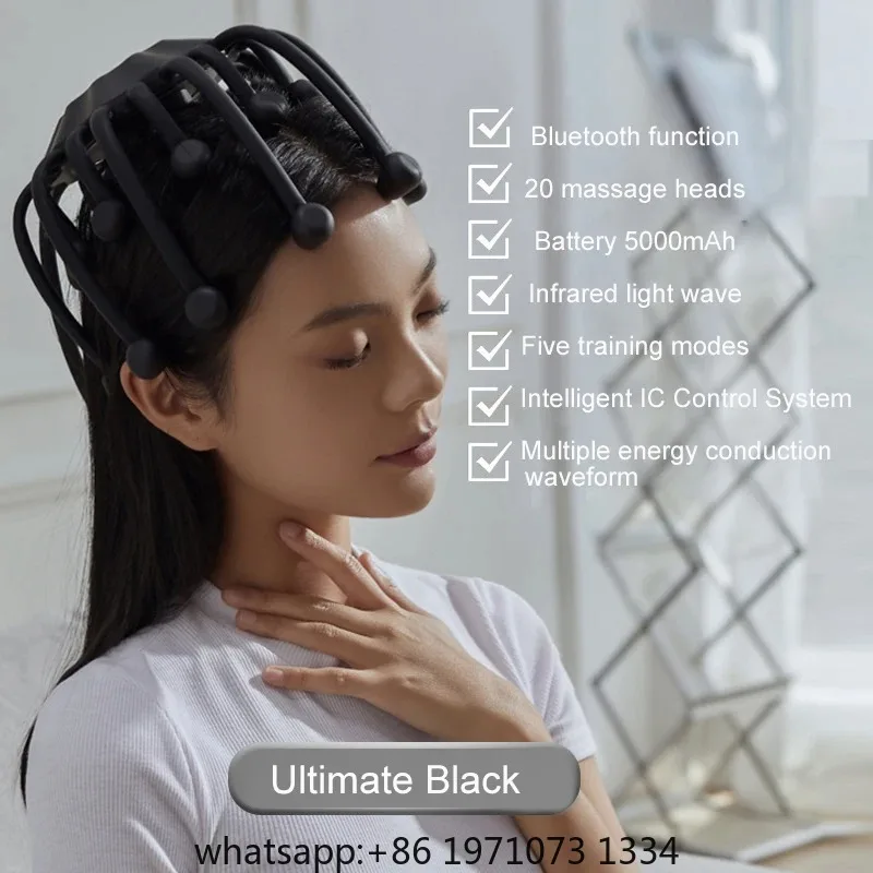 NEW Electric Head Massager  20 Contracts 5 Modes Scalp 2 Extra Long Contract Red Light Therapy Device