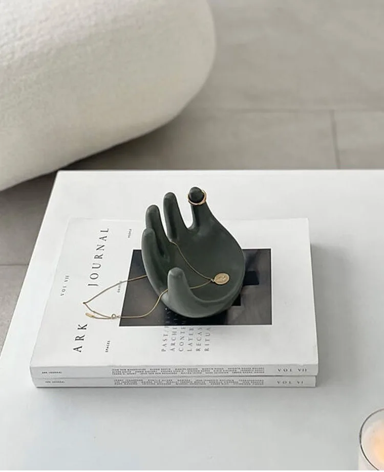 

Palm Finger Six Finger Ring Display Stand Meson Frame Support Jewelry Display Photo Live Broadcast Props Plaster Small Ornament