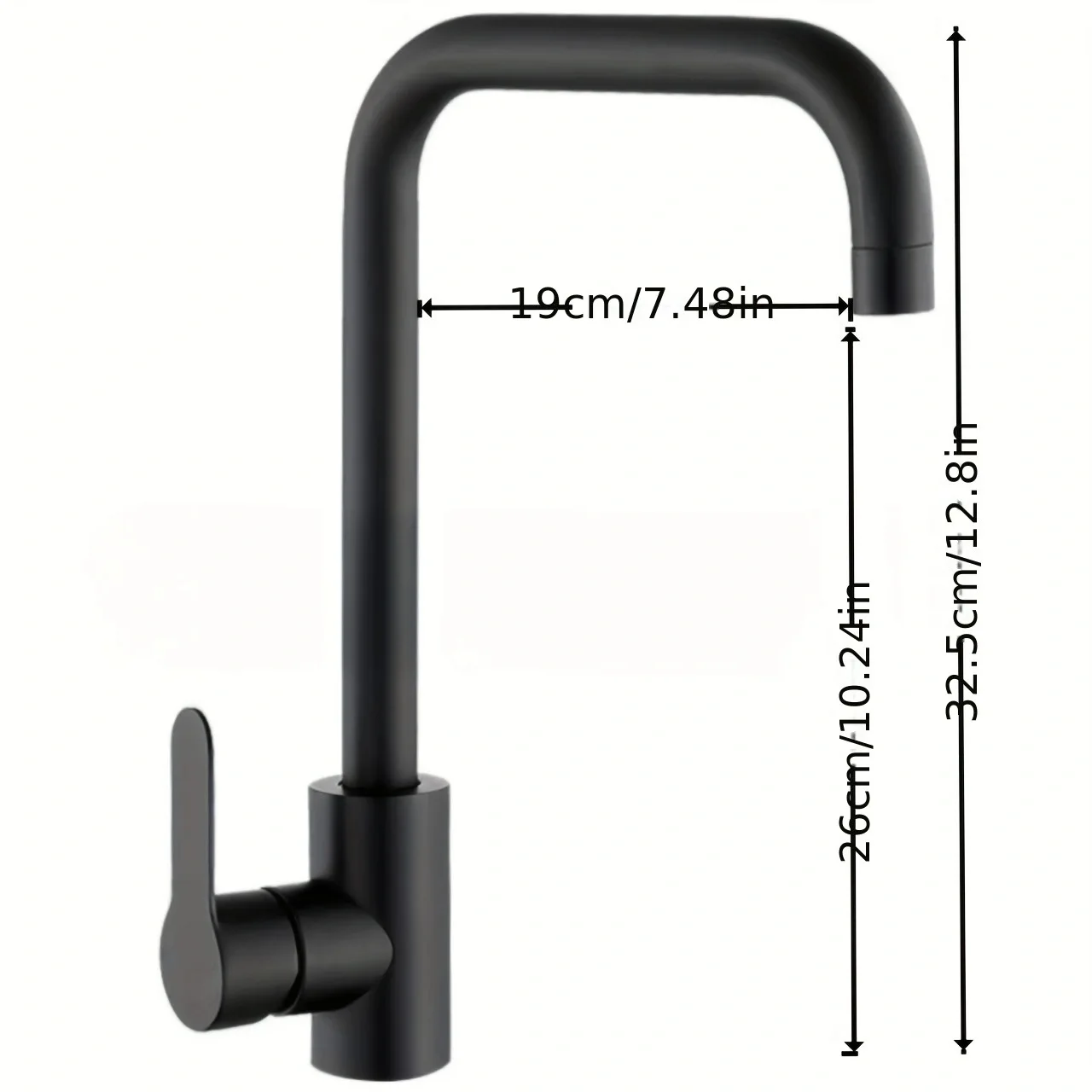 Vanities Single Hole black faucet Wash Sink 304 Stainless Steel Kitchen Faucets