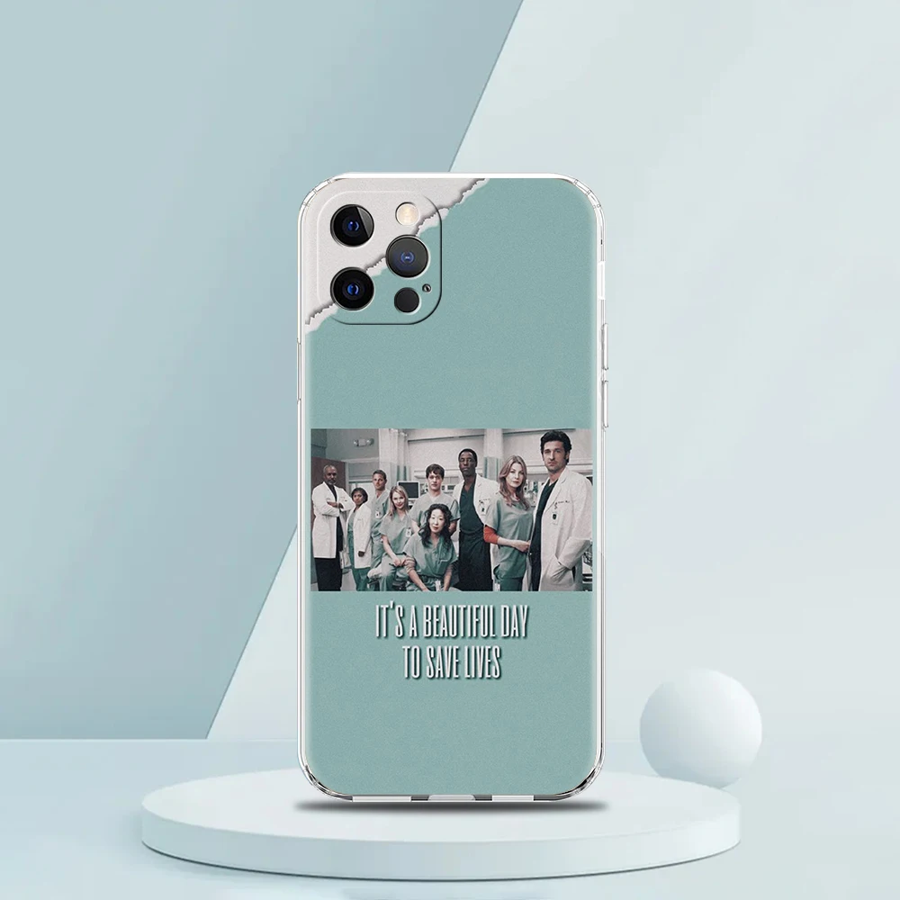 Greys Anatomy Soft Transparent Phone Case Cover for iPhone 16 15 14 13 12 11 Pro Max XR 8 7 Plus XS Max Shockproof Shell Fundas