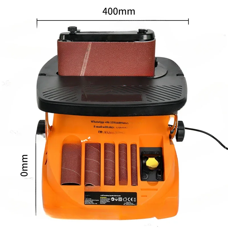 Vertical Drum Belt Wood Sander Oscillating Spindle Sander for Curved Surface Woodworking Grinding Tools Polisher for  2000RPM