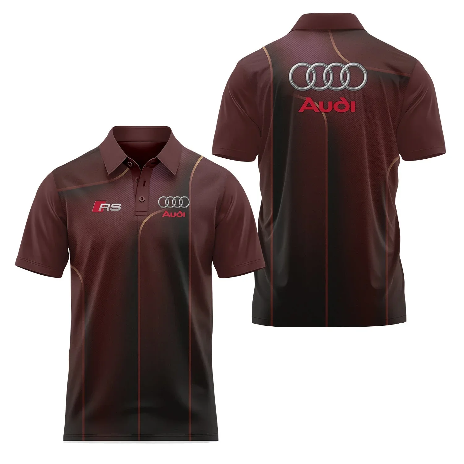 2026 High-Quality Short-Sleeved Polo Shirt 3D Printed Audi 4S Fast Dry Sport Collar T-Shirt for Store Staff Fashionable image 6
