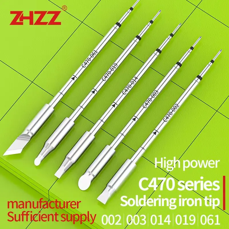 Pontas universais de ferro de solda série c470 C470-003 C470-061 C470-002 C470-014 C470-019 compatíveis com alças jbc t470hd