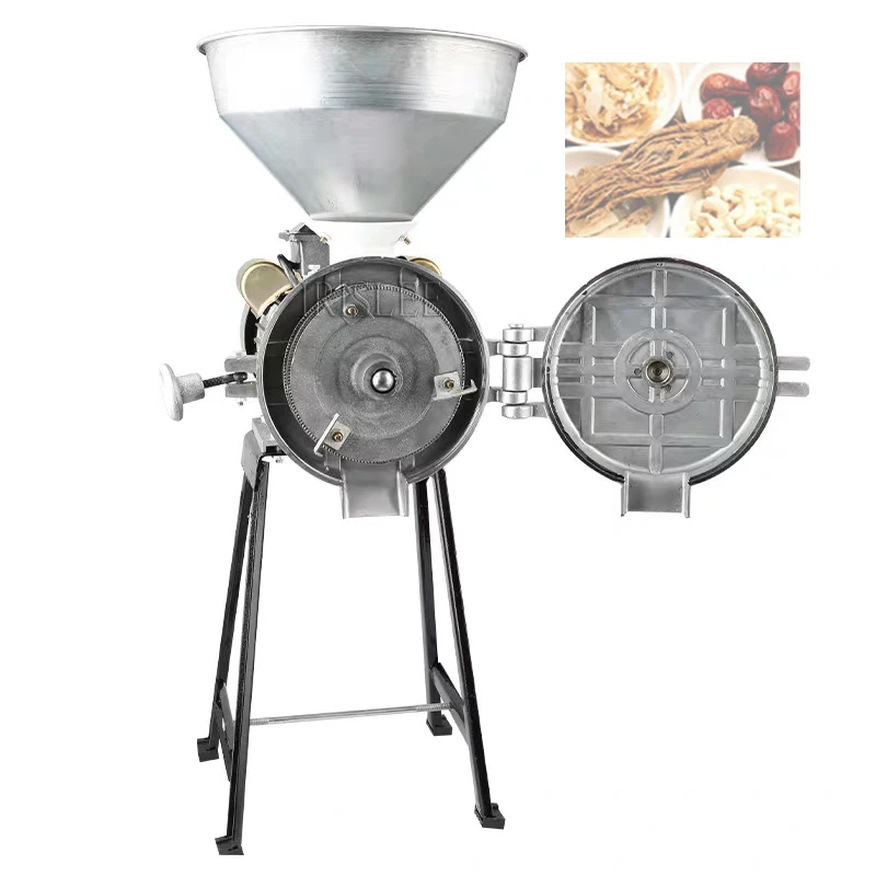 

220V Electric Grinding Machine Grain Spice Corn Crusher Household Commercial Wet and Dry Dry Food Mill Powder Flour