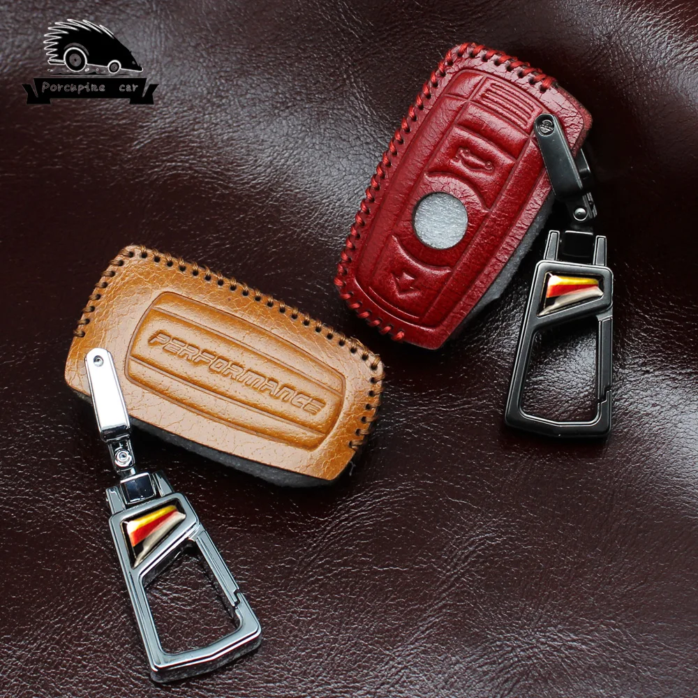 Genuine Leather Car Accessories Remote Key Case Cover for BMW E90 E60 E70 CAS3 E61 E71 E81 E87 E88 E89 E91 E92 M3 M5 X1 X5 X6 Z4