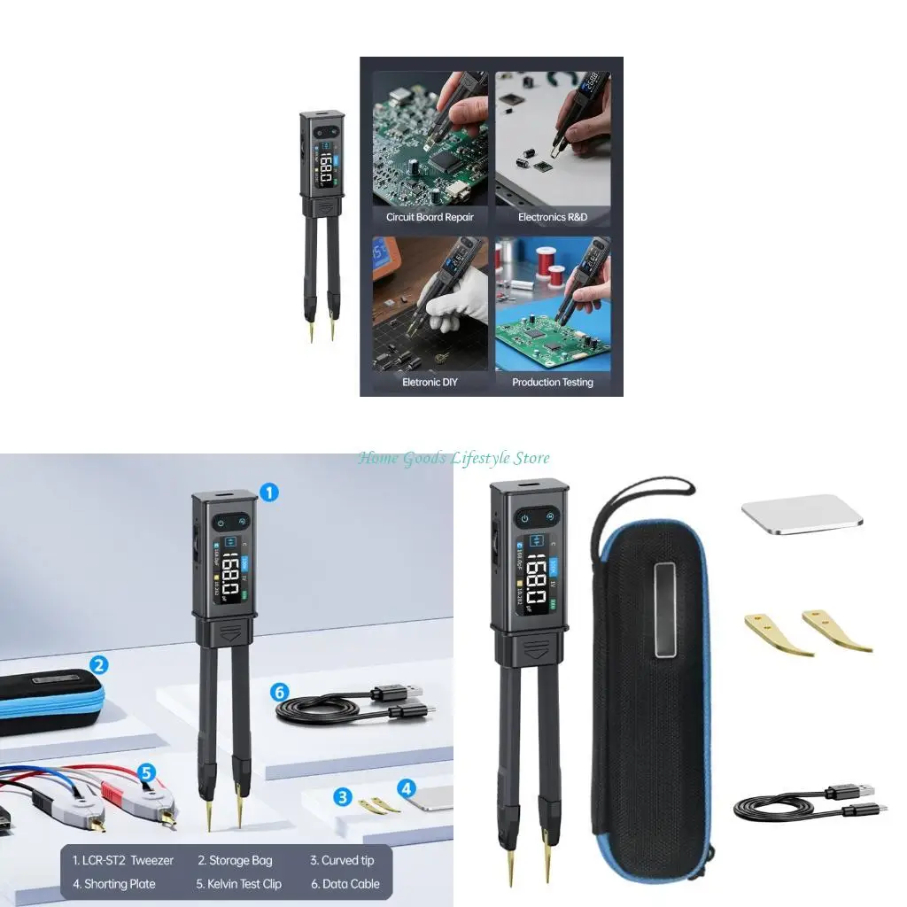 

E74E Удобный портативный тестер компонентов с зажимом Кельвина для электронных измерений