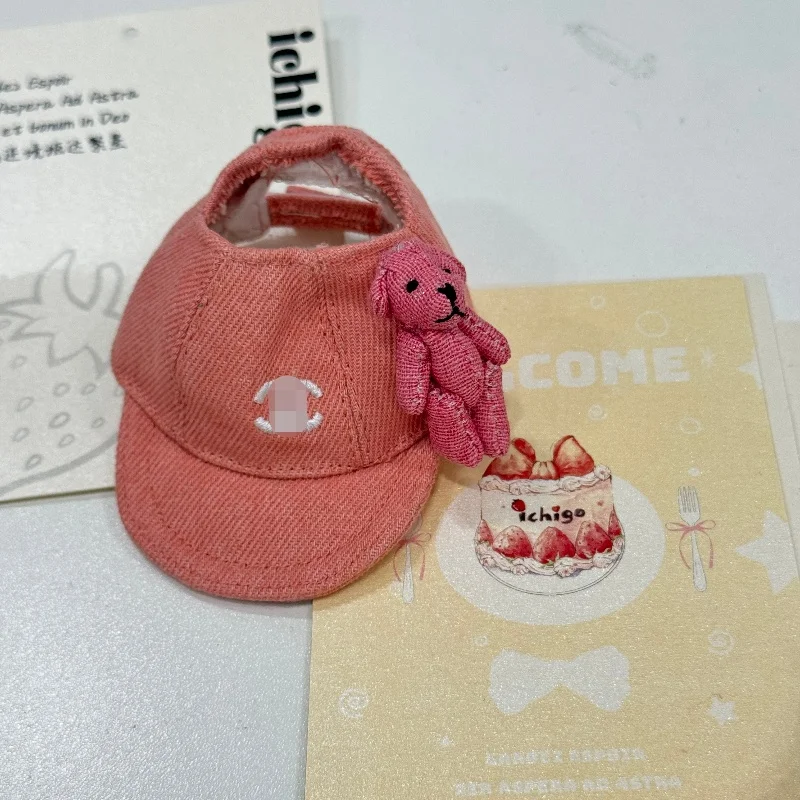 Anime Peripherals Labubu 17cm Baby Clothes Hat Sitting Party Face Bag Pendant Trendy Brand Embroidered Baseball Hat Xmas Gift