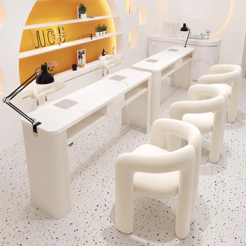 

Nordic Minimalist Nail Table Beauty Classic Multifunctional Design Nail Table Durable Premium Table De Manucure Salon Furniture