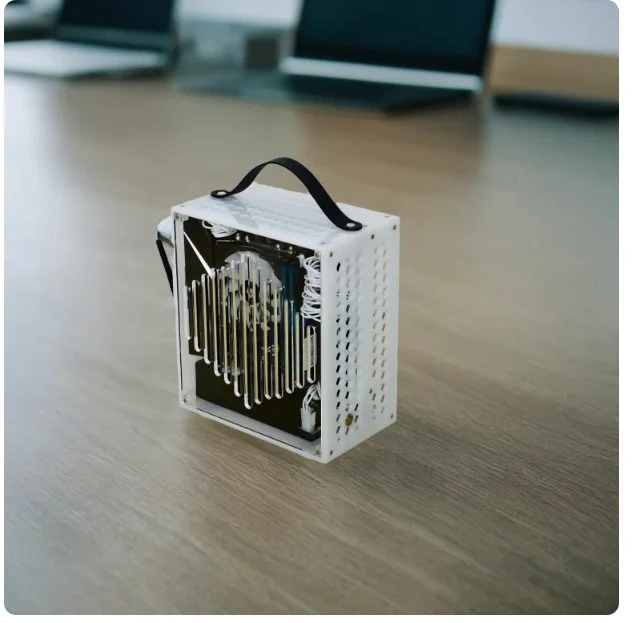 Mini Portable A4 Portable 1U Power Supply Mini ITX Single Display Fully Transparent Side Transparent Small Main Case