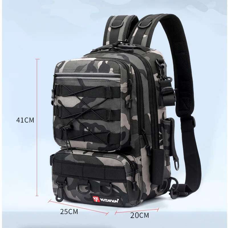 

FREE-Travel Outdoor Backpack Sport Fishing Bag Large Capacity Backpack Crossbody Bag Camouflage Tactical Pack Y447