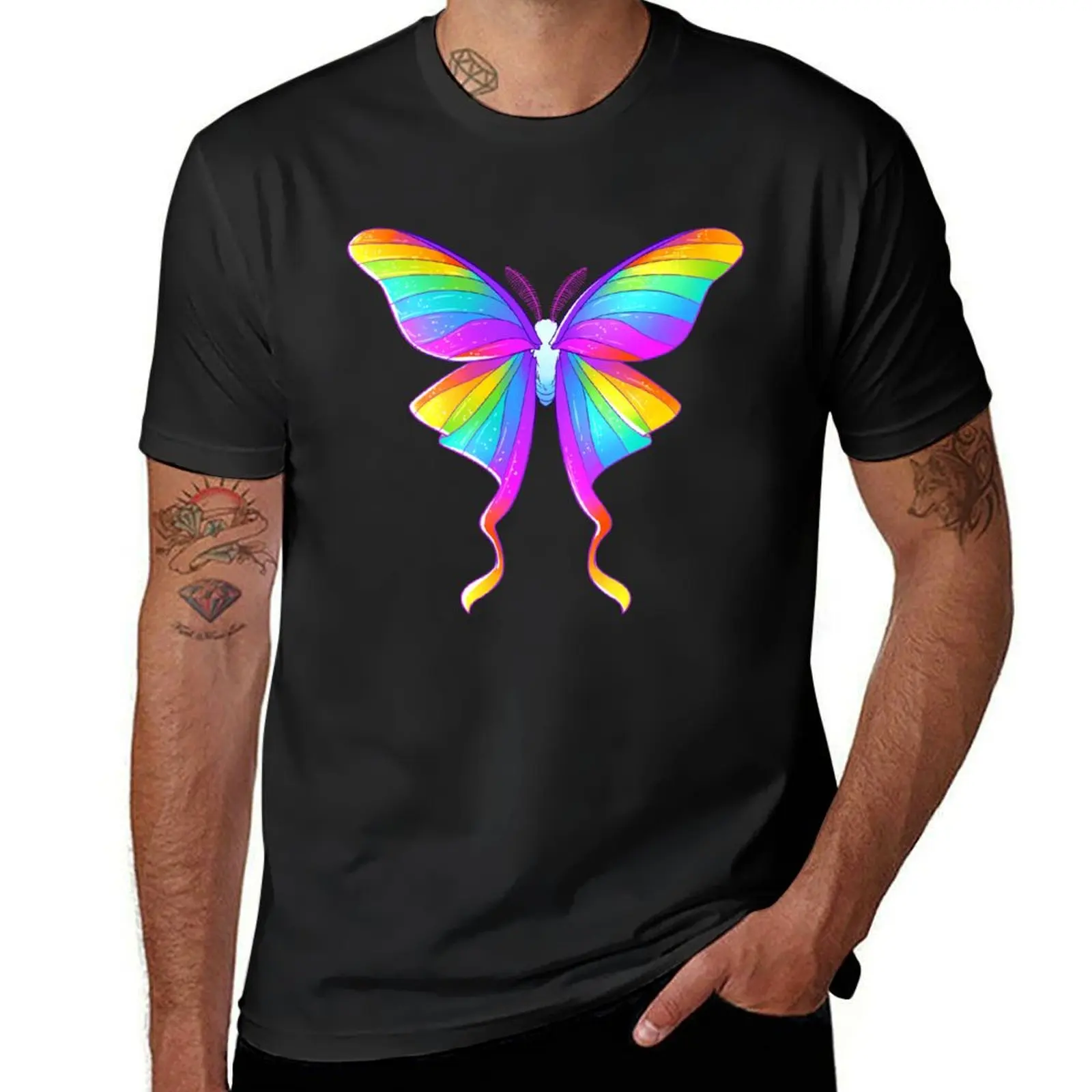 Good Days Will Always Come Again Rainbow Moth T-Shirt sports fans anime for a boy anime clothes mens t shirts