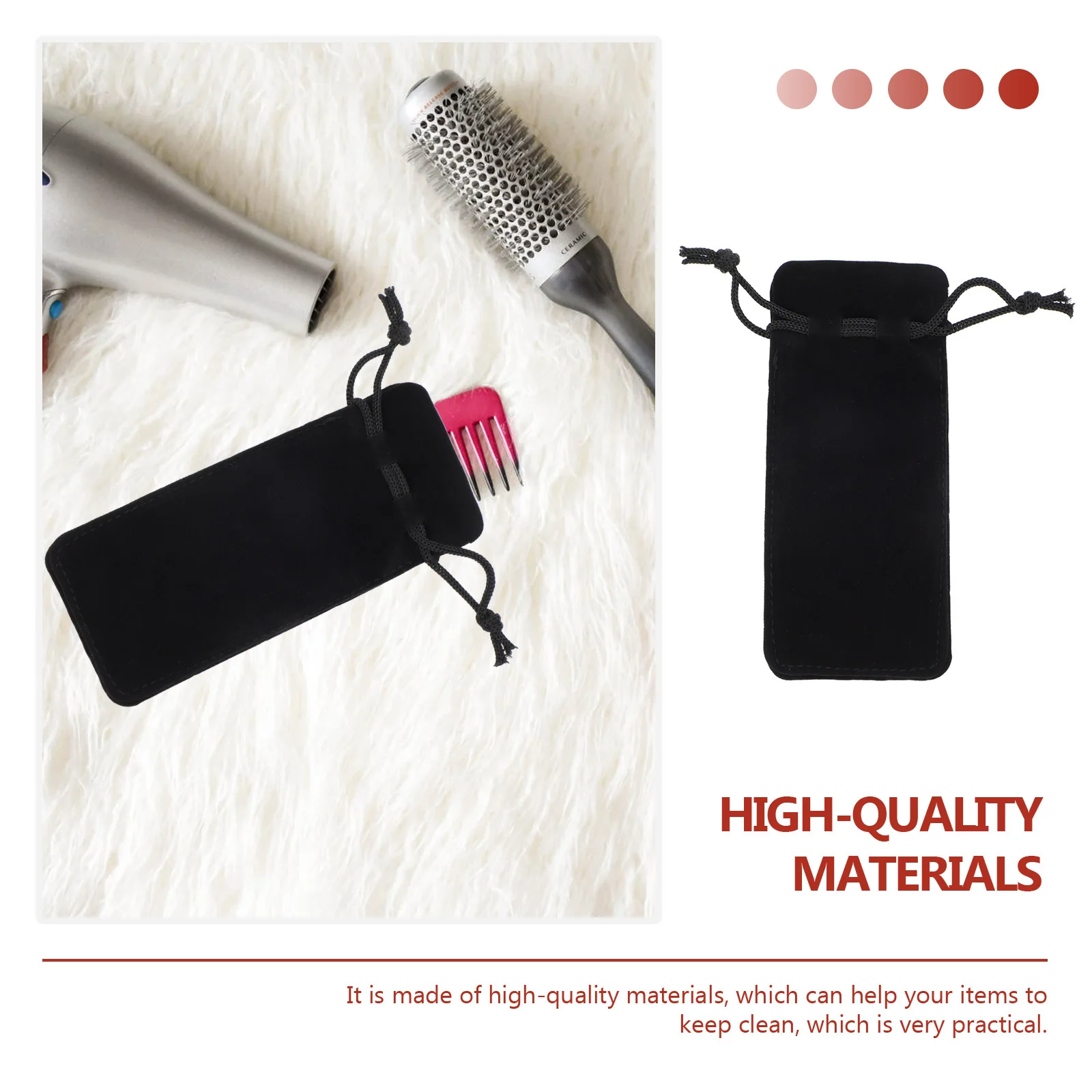 6 個の糸くず口紅バッグ小さなポーチ女性のためのメイク収納軽量オーガナイザー旅行ジュエリーホルダー香水ポーチ