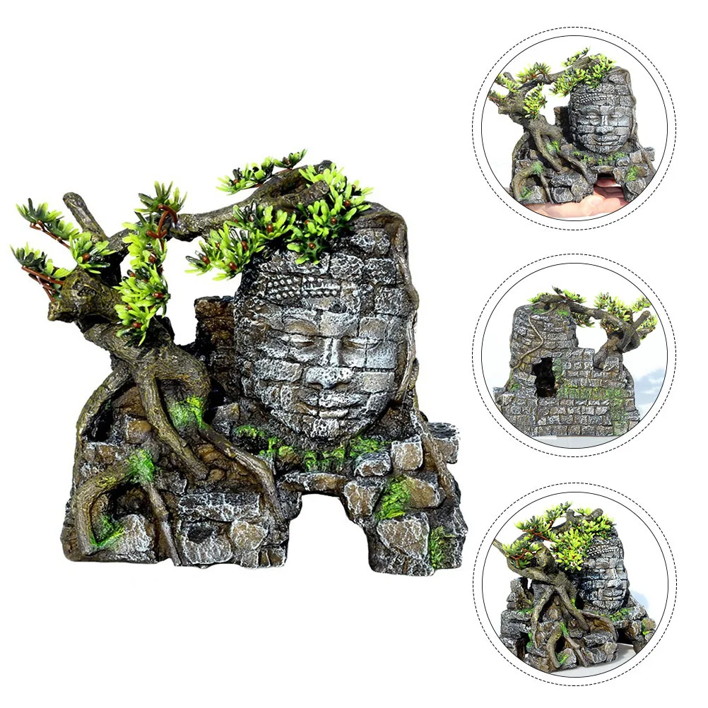 

Resin Landscape Craft Fish Hiding Cave Ornament Tank Decoration Aquarium Shelter