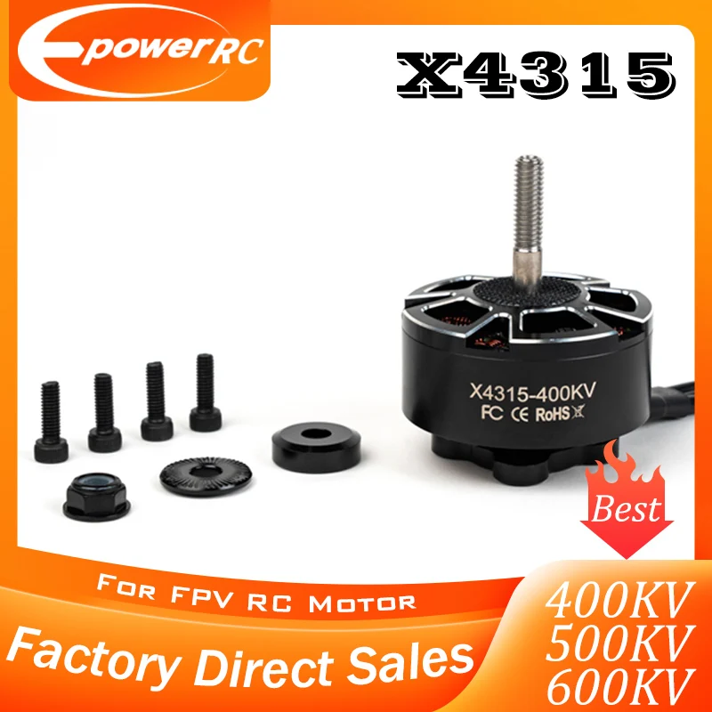 E-powerRC 4315 Brushless Motor 400KV 500KV 600KV 6S 8S 13 Inch Long-Range Large Torque for RC Aircraft X4315
