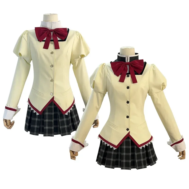 

Puella Magi Madoka Magica anime Kaname Madoka cosplay costume JK skirt shirt Akemi Homura Tomoe Mami Miki Sayaka Sakura