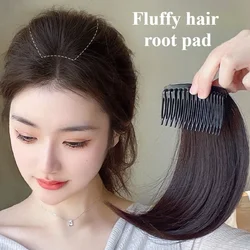 Fluffy Invisible Seamless Hair Pads Women Clip In Hair Extension Lining Of Natural Hair Side Cover Hairs Piece Synthetic Pads