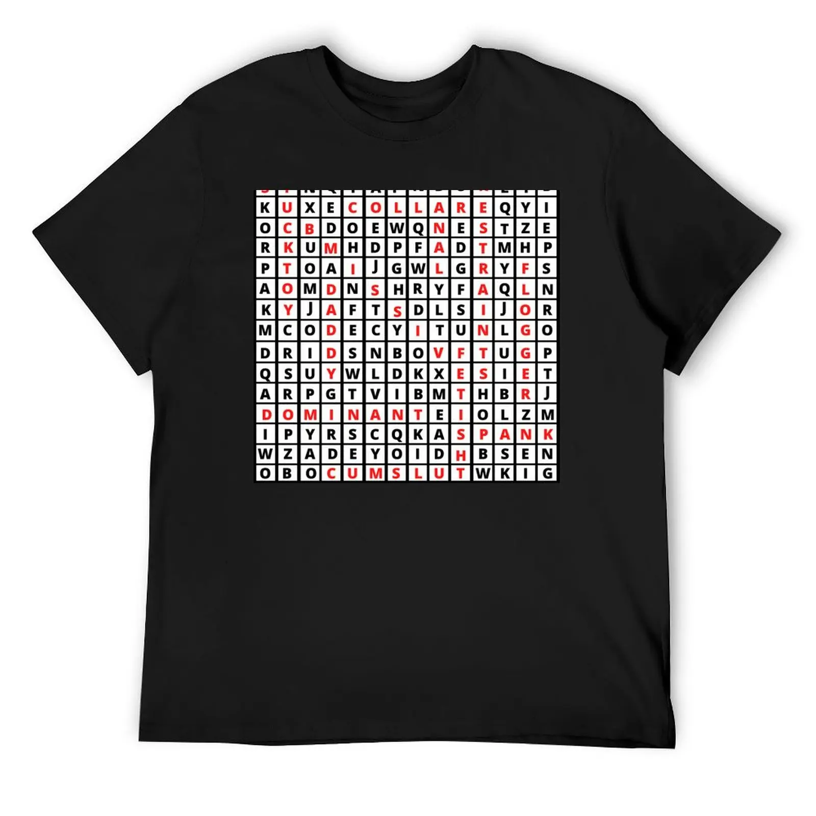 

Kinky Word Search Black and Red Font T-Shirt tops boys whites mens t shirts pack