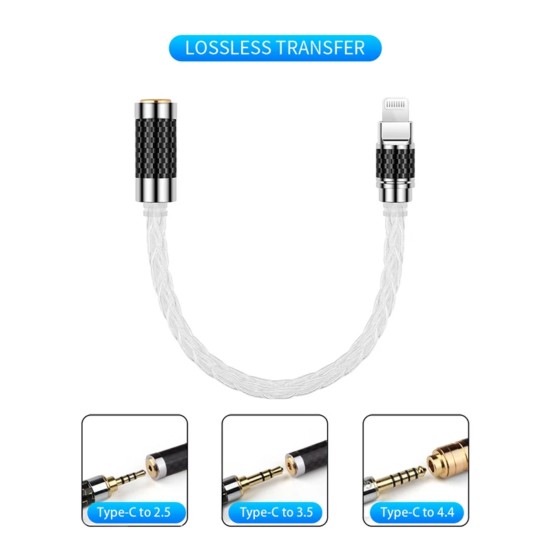 Lightning to 2.5/3.5/4.4mm Jack AUX Cable For iPhone 12 11 Pro Max mini X XS 7 IOS Adapter Lighting to 3.5mm Jack Male Converter