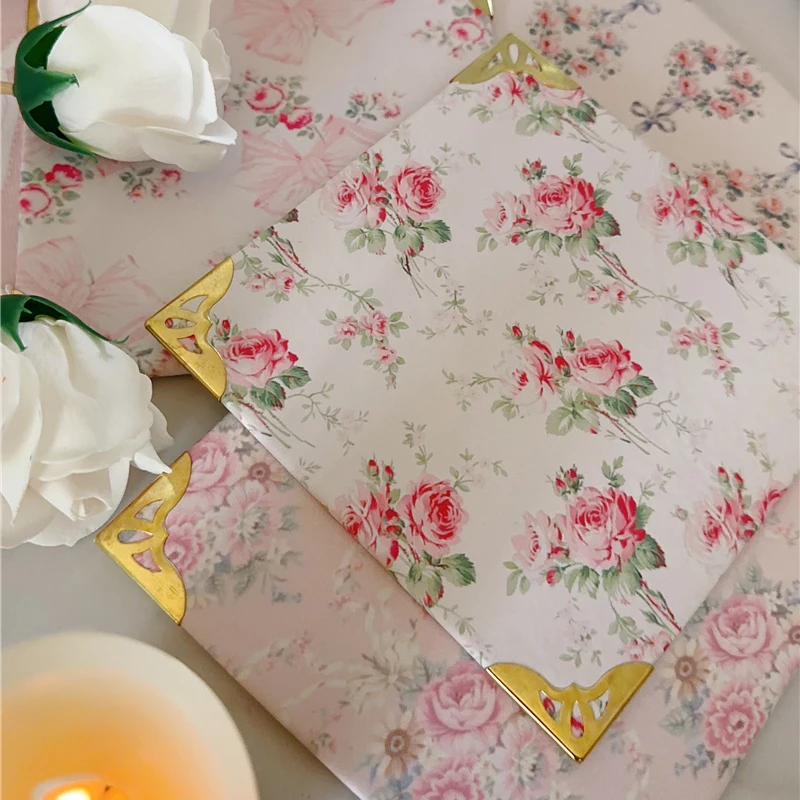 Leather Placemat Coaster Retro Flower Printed Diningtable Heat Insulated Tableware Mat Square Pu Bowl Mat Elegant Home Decor