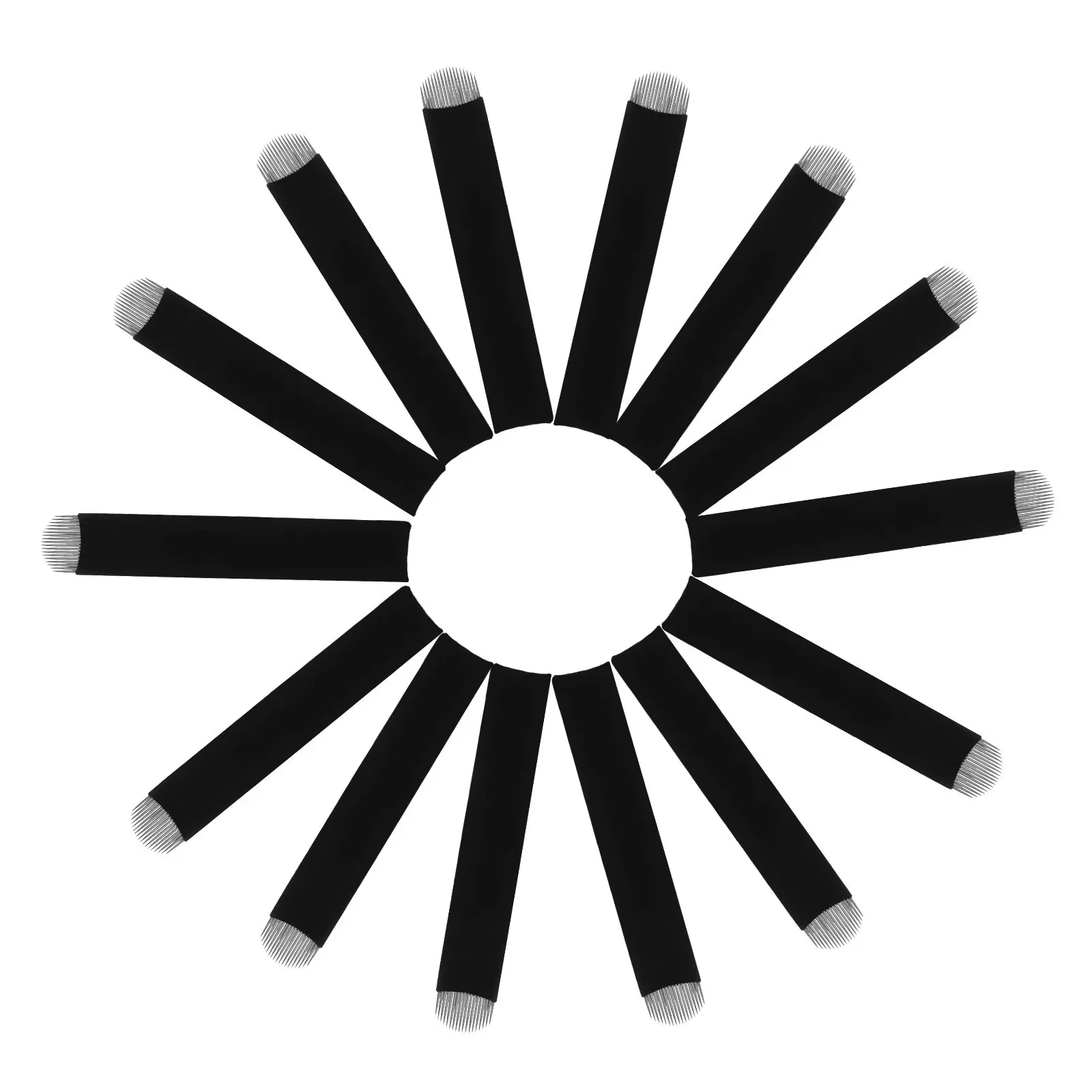 

50Pcs Microblading Eyebrow Tattoo Needles Manual Shading Needles for Beginners Professionals Soft Natural Gradient Water Mist