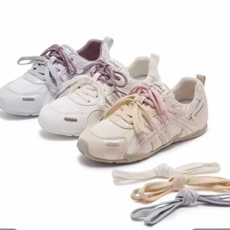 

2026Women's Breathable Step-in Heightening De Xin Shoes Summer out Casual Shoes Versatile White Sneakers
